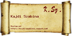 Kajdi Szabina névjegykártya