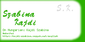 szabina kajdi business card